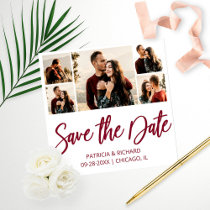 Modern Budget Wedding Save The Date Photo Collage