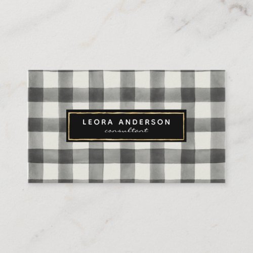 Modern Buffalo Plaid Pattern Business Card