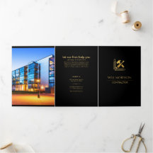 Modern Building Construction Golden & Black