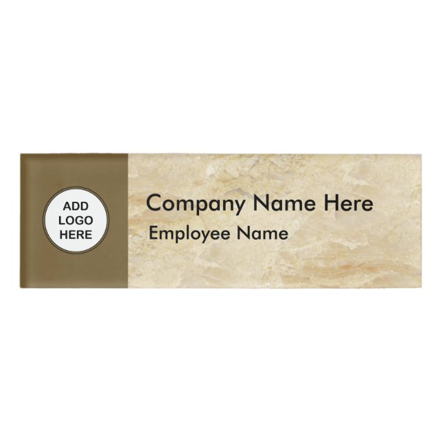 Modern Bulk Logo Name ID Badges (Front)