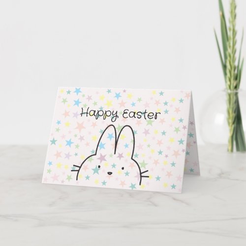 Modern Bunny Easter Greeting Card
