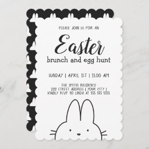 Modern Bunny Easter Invitation