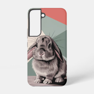 Modern Bunny Portrait in Sage Samsung Galaxy S22 Case