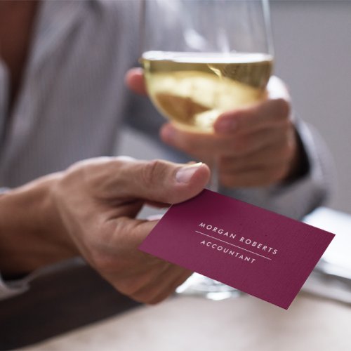 Modern Burgundy Accountant Lawyer or Professional Business Card
