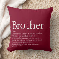Modern Burgundy Fun Best Brother Ever Definition