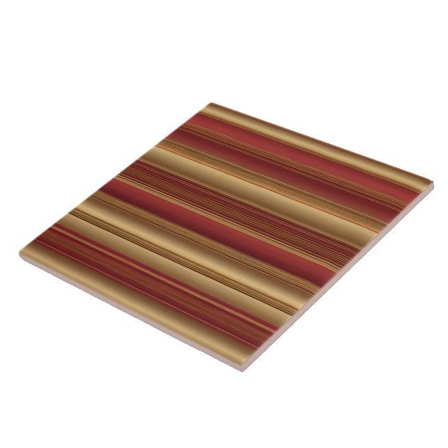 Modern Burgundy Gold Luxury Linen Collection Ceramic Tile (Side)