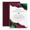  Modern Burgundy & Green Agate Wedding