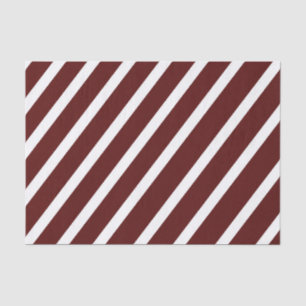Modern Burgundy Large Stripe Christmas Holiday Tissue Paper