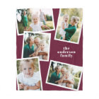 Modern burgundy multi photo family home decor