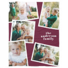 Modern burgundy multi photo family home decor