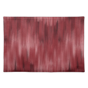 Modern Burgundy Red Monochromatic Abstract Cloth Placemat
