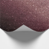 Modern Burgundy Red & Rose Gold Glitter Ombre Wrapping Paper (Corner)