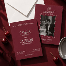 Modern Burgundy Wedding 