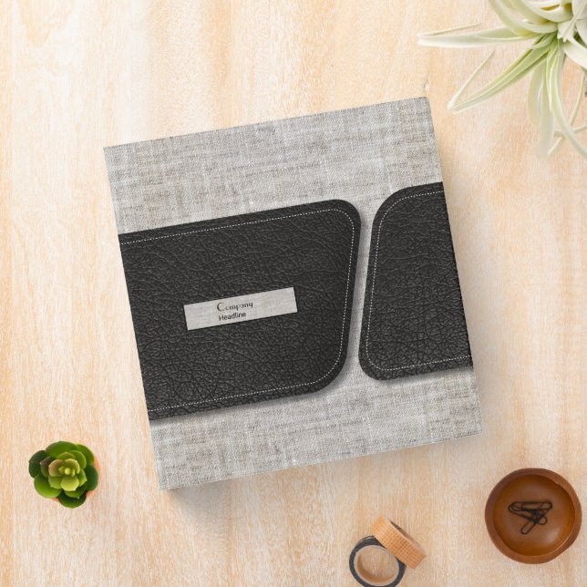 Modern Burlap 3 Ring Binder (In Situ)