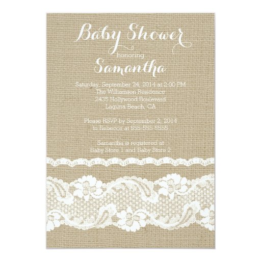 Lace Baby Shower Invitations 3