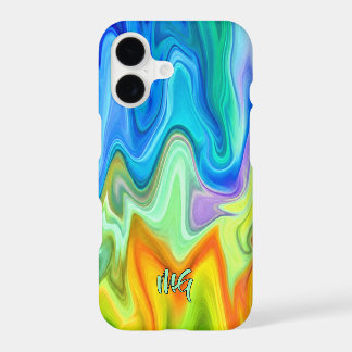 Modern Burning Waves iPhone 17 Case