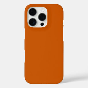 Modern Burnt Orange Plain Solid Color iPhone 16 Pro Case