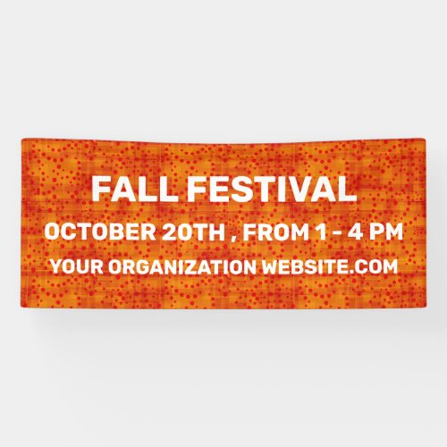 Modern Burnt Orange Watercolor Fall Festival Banner
