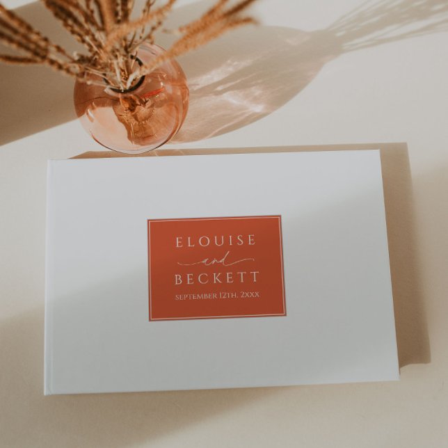 Modern Burnt Orange Wedding Guest Book (Creator Uploaded)