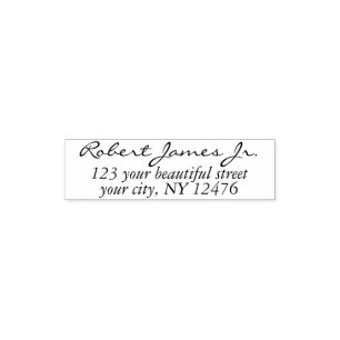 Modern Business Address with Professional Logo  Self-inking Stamp