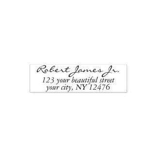 Modern Business Address with Professional Logo Self-inking Stamp