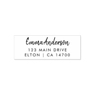 Modern Business Address with Professional Logo  Self-inking Stamp
