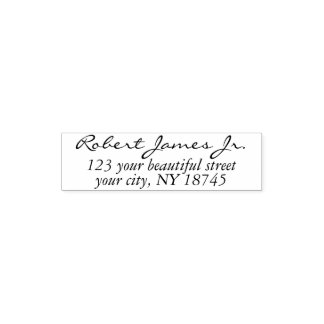 Modern Business Address with Professional Logo Self-inking Stamp