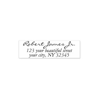 Modern Business Address with Professional Logo Self-inking Stamp