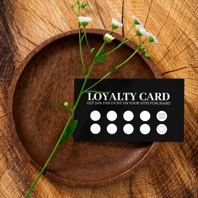 Modern Business Black Discount Loyalty Card (Creator Uploaded)