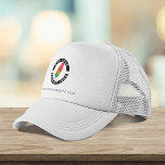 Modern Business Brand Logo New Employees Swag Trucker Hat<br><div class="desc">Add your brand logo and custom text to this trucker hat that's perfect for creating brand awareness or as an advertising medium. Available in other colors and sizes. No minimum order quantity and no setup fee.</div>