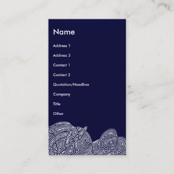 Modern Business Card  (abstract Front And Back) by scribbleprints at Zazzle
