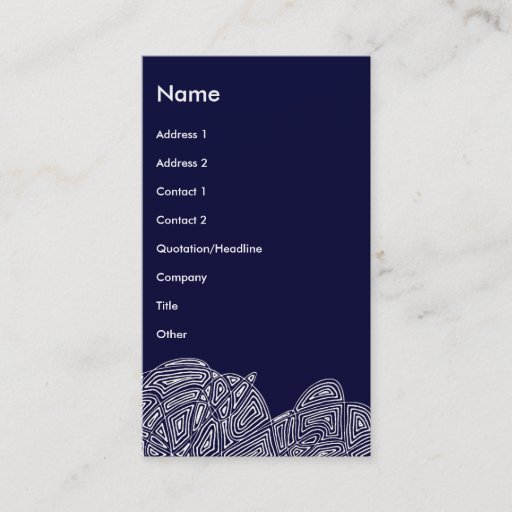 Customizable Modern Business Card  (Abstract Front and Back)