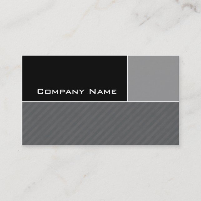 Modern Business Card Construction Gray Stripes (Front)