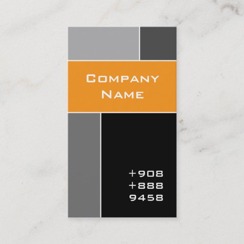 Modern Business Card Construction Orange Gray