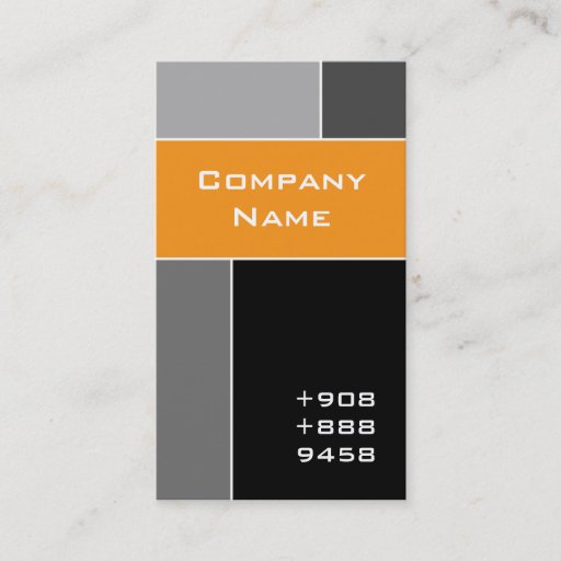 Customizable Modern Business Card Construction Orange Gray