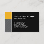 Modern Business Card Construction Yellow Stripes (Back)