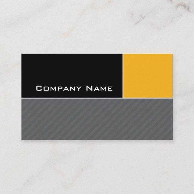 Modern Business Card Construction Yellow Stripes (Front)
