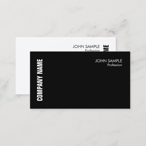 Modern Business Card Elegant Black White Custom