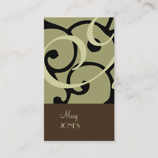 Customizable Modern Business Card en deco colors