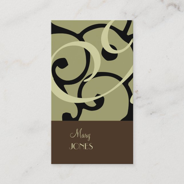 Modern Business Card en deco/DIY colors (Front)