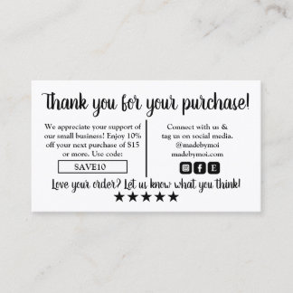 Modern Business Card for a Handmade Business