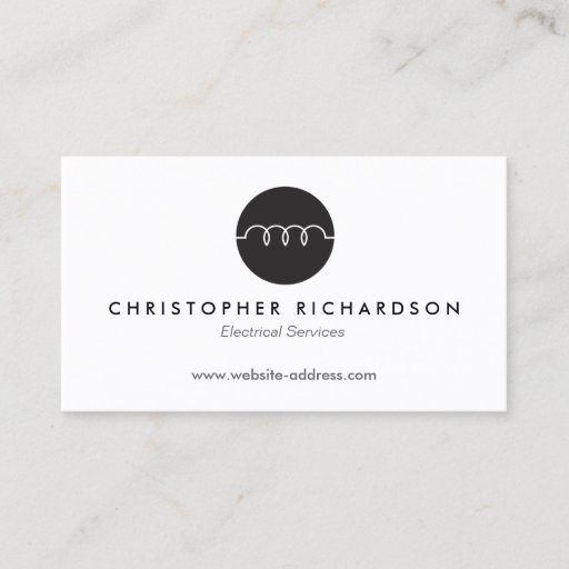 Customizable MODERN BUSINESS CARD FOR ELECTRICIANS, ELECTRICAL