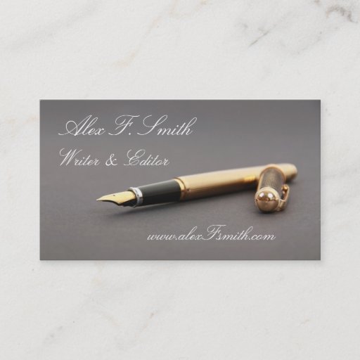 Customizable Modern Business Card for Writen Editor