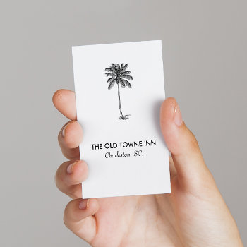 Modern Business Card No. 70 | Vintage Palm Tree by freshpaperie at Zazzle