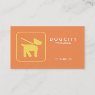 Modern Business Card Pet Boarding, Dog Walker.