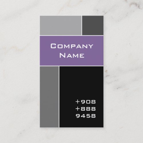 Modern Business Card Purple Gray
