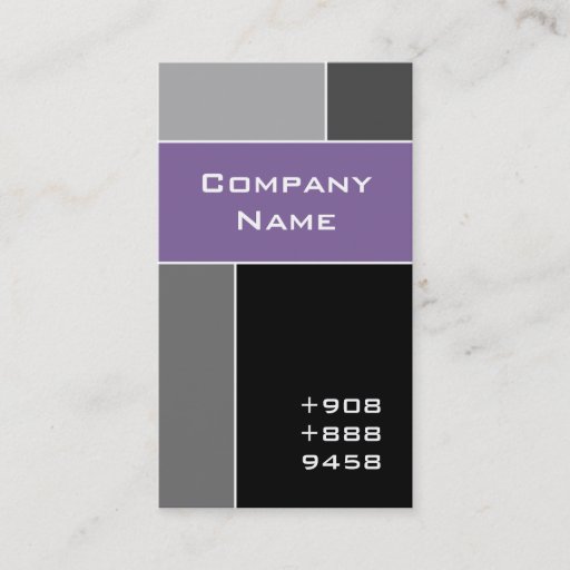 Customizable Modern Business Card Purple Gray