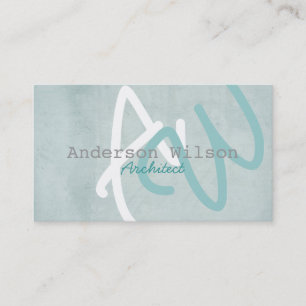 modern business card template in light blue
