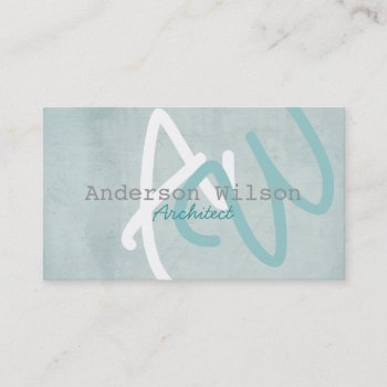 Modern Business Card Template In Light Blue by annpowellart at Zazzle