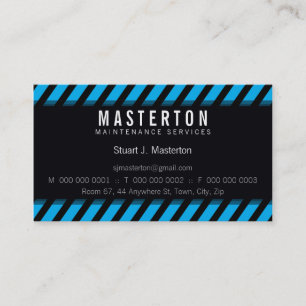 MODERN BUSINESS CARD :: warning stripes 1